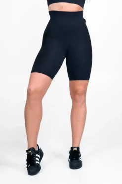 Black Body Contouring - Extra High Waisted Long Shorts