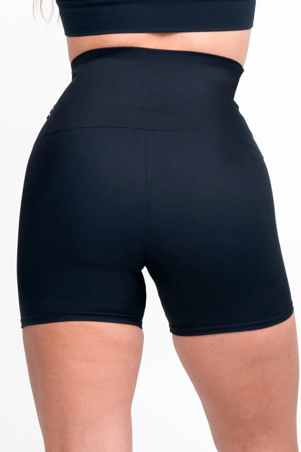 Black Body Contouring - Extra High Waisted Booty Shorts