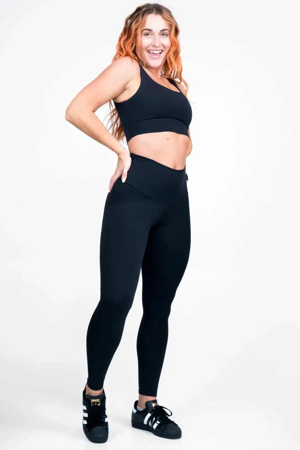 Black Body Contouring - High Waisted Leggings