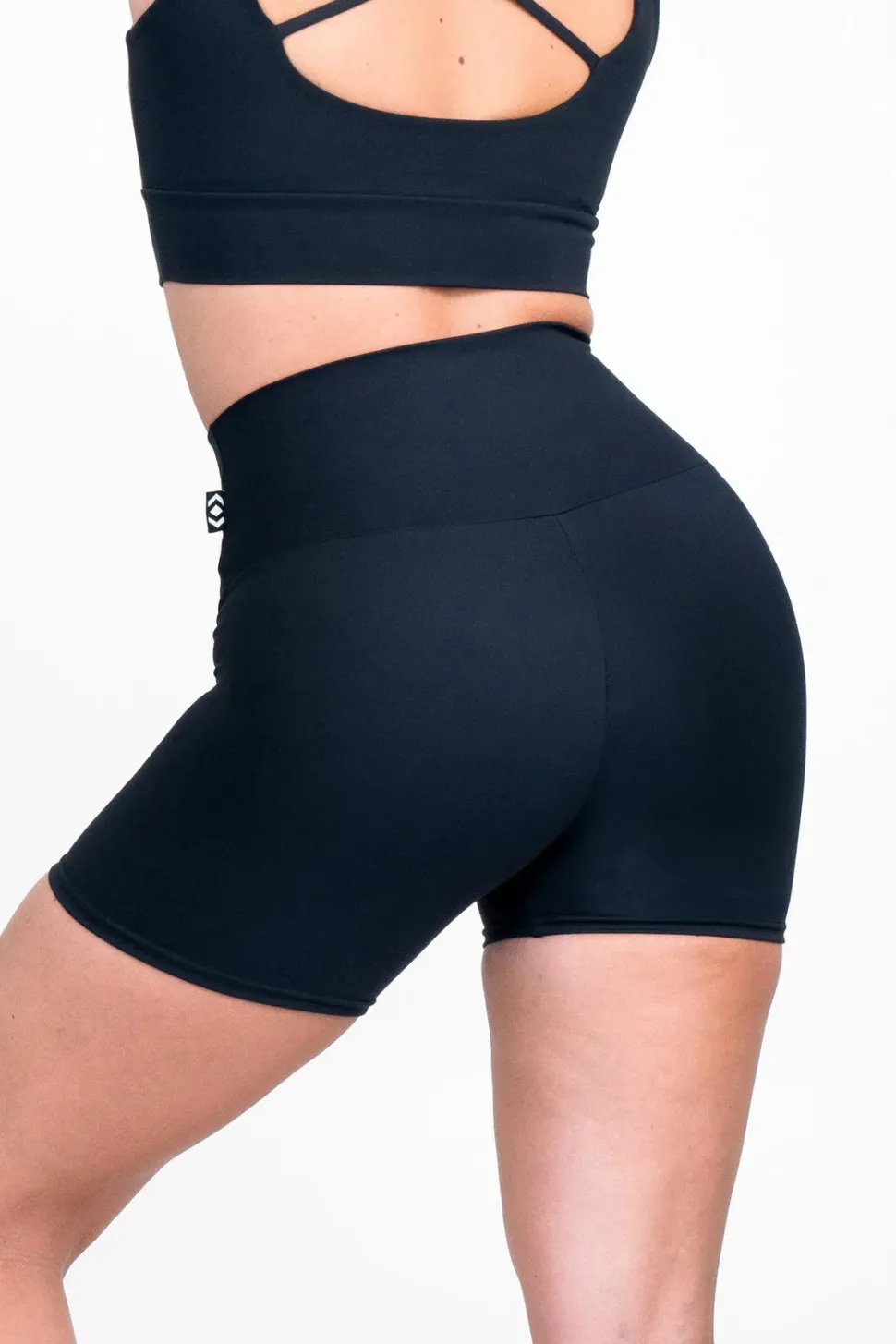 Black Body Contouring - High Waisted Booty Shorts