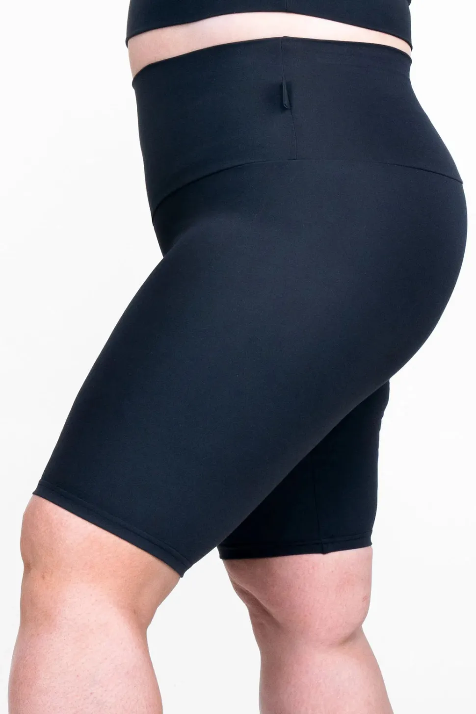 Black Body Contouring - High Waisted Long Shorts
