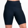 Black Body Contouring - Panel Pocket High Waisted Long Shorts