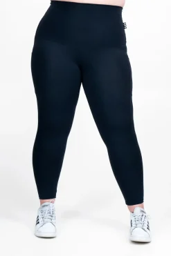 Black Body Contouring - Panel Pocket Extra High Waisted 7/8 Leggings