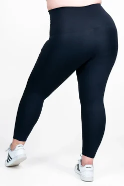Black Body Contouring - Panel Pocket Extra High Waisted 7/8 Leggings