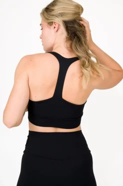 Black Body Contouring - T Back Comfort Crop Top