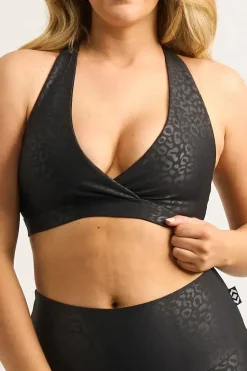 Black Exotic Touch Jag - Cross Over Crop