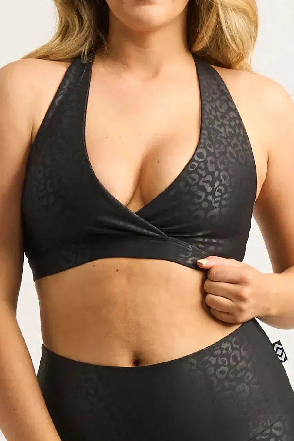 Black Exotic Touch Jag - Cross Over Crop