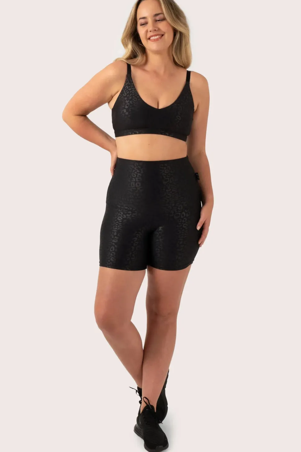 Black Exotic Touch Jag - Extra High Waisted Booty Shorts