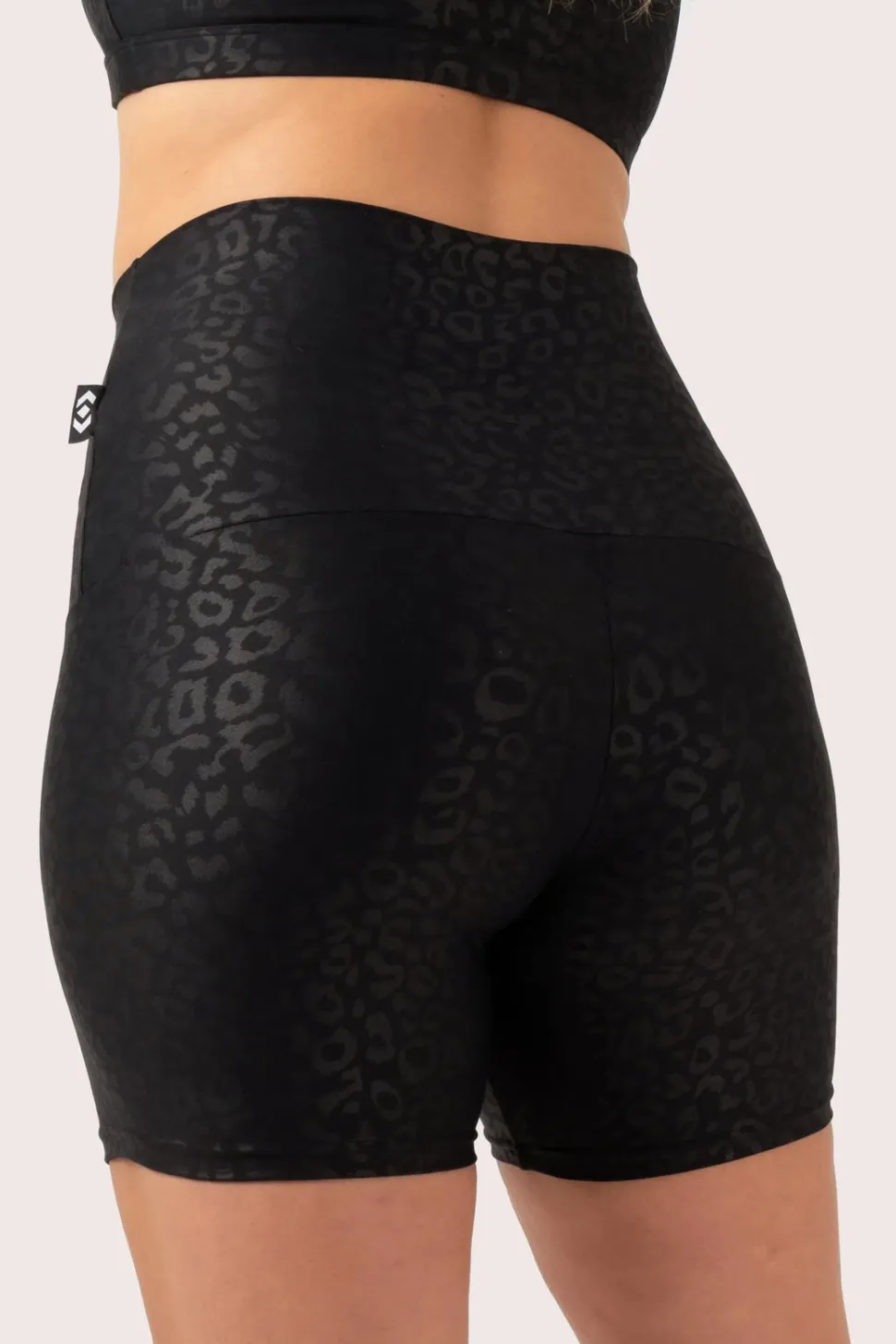 Black Exotic Touch Jag - Extra High Waisted Booty Shorts
