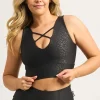 Black Exotic Touch Jag - Reversible Comfort Crop Top