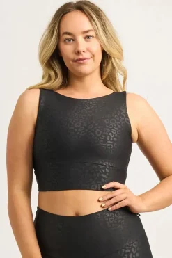 Black Exotic Touch Jag - Reversible Comfort Crop Top