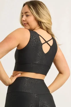 Black Exotic Touch Jag - Reversible Comfort Crop Top