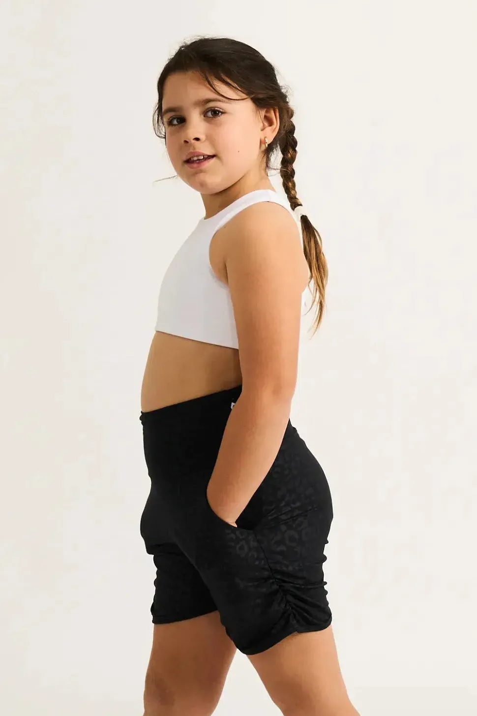 Black Exotic Touch Jag Soft To Touch - Kids Jogger Shorts