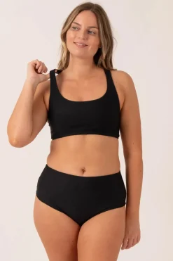 Black Performance - Full Coverage Brief Bikini Bottoms