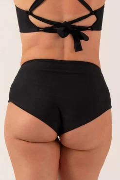 Black Performance - Full Coverage Brief Bikini Bottoms