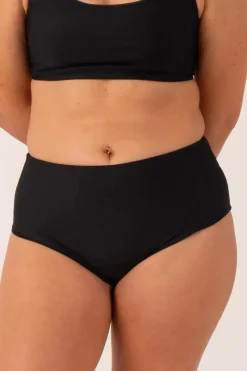 Black Performance - Full Coverage Brief Bikini Bottoms