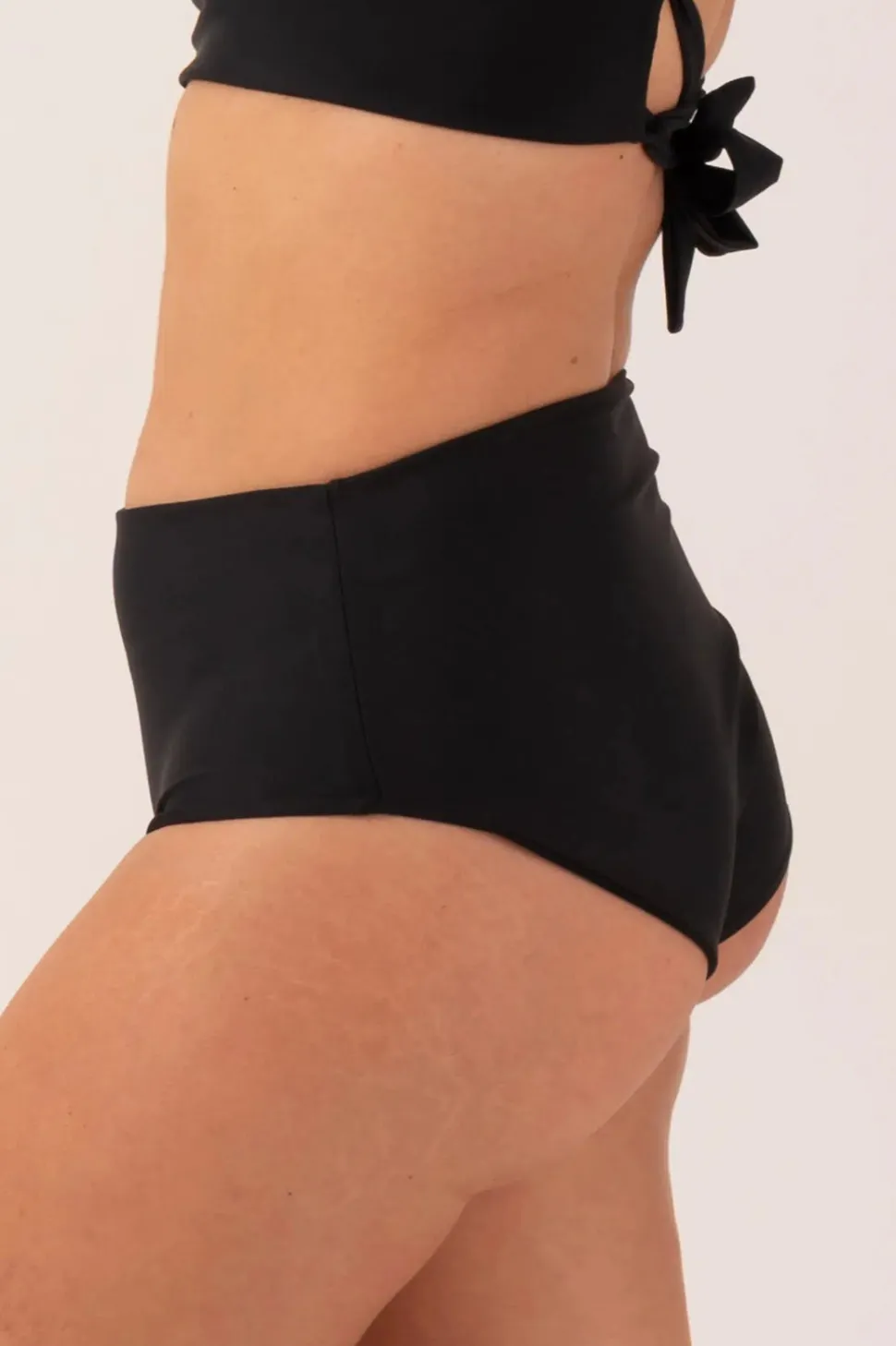 Black Performance - Full Coverage Brief Bikini Bottoms
