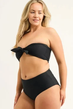Black Performance - High Waisted Extra Coverage Bikini Bottoms