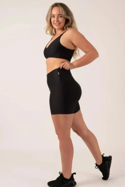 Black Performance - High Waisted Booty Shorts