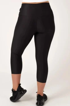 Black Performance - High Waisted Capri Leggings