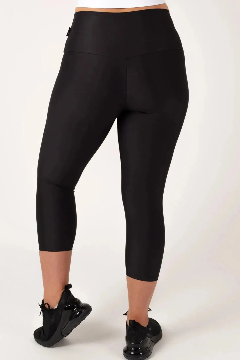 Black Performance - High Waisted Capri Leggings