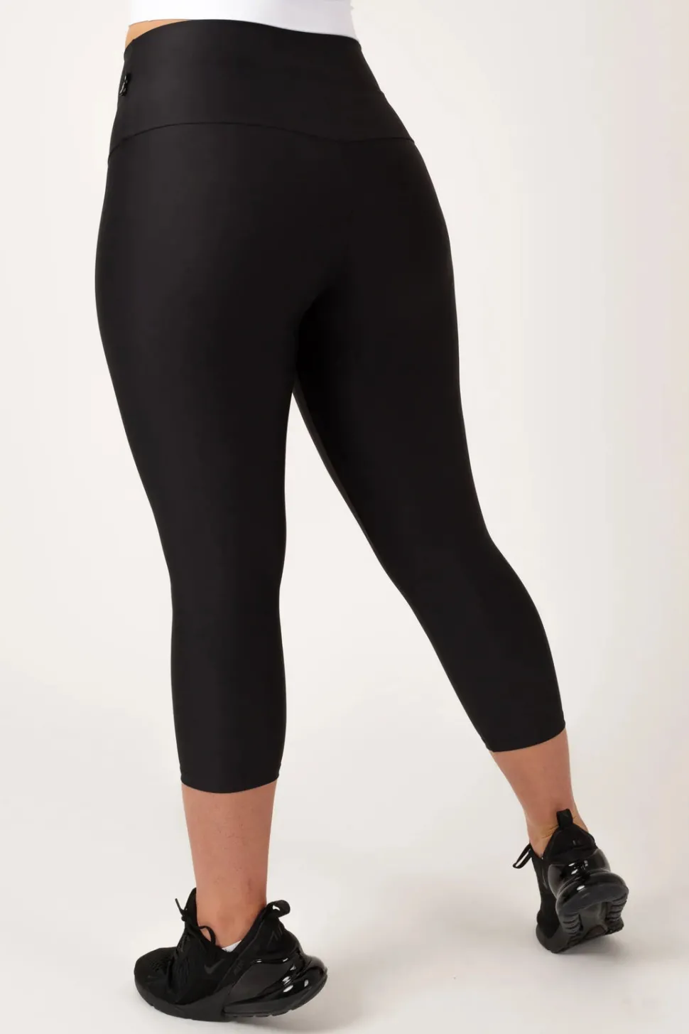 Black Performance - High Waisted Capri Leggings
