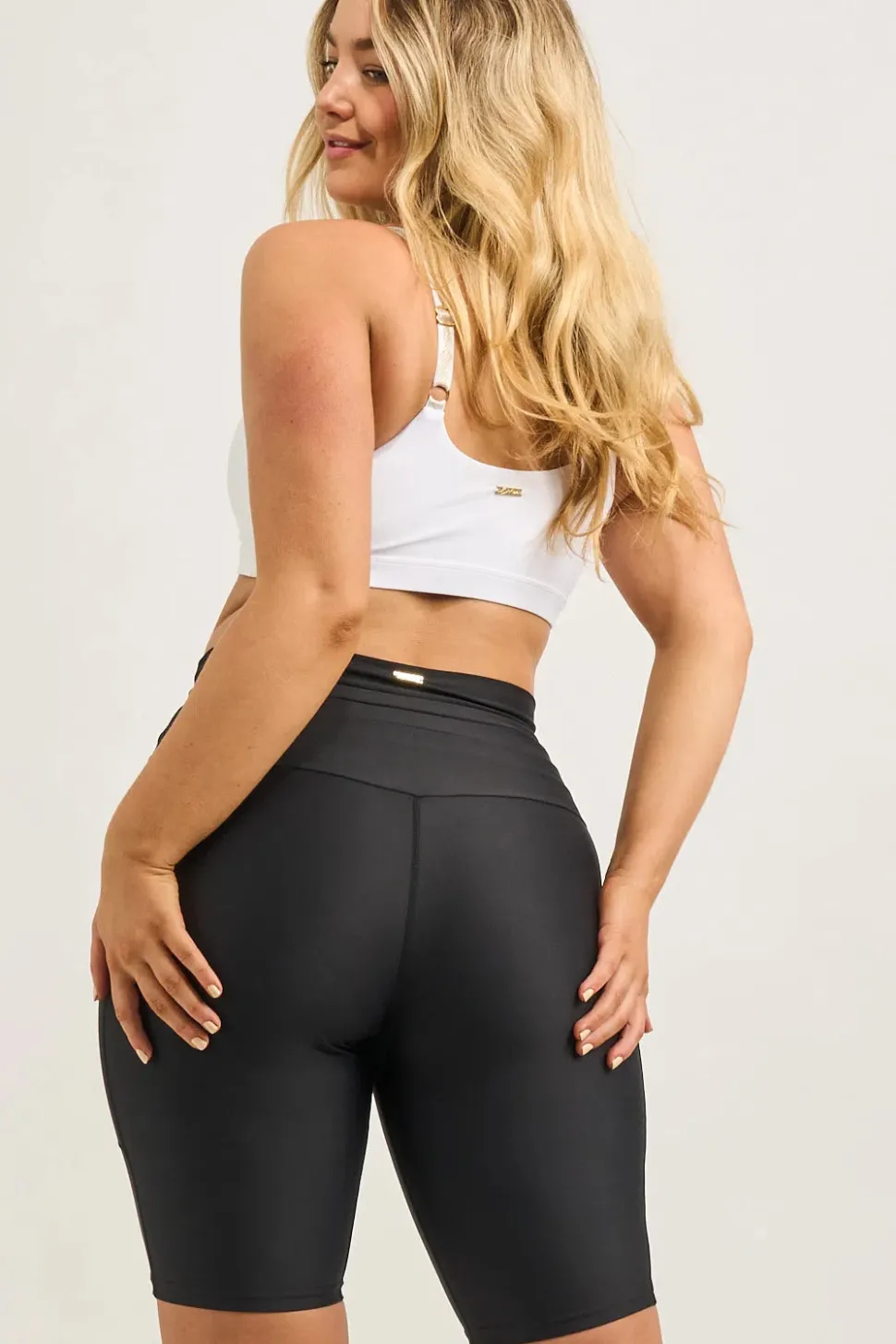 Black Performance - Luxe Panel Pocket Drawstring Long Shorts