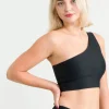 Black Performance - One Shoulder Comfort Crop Top