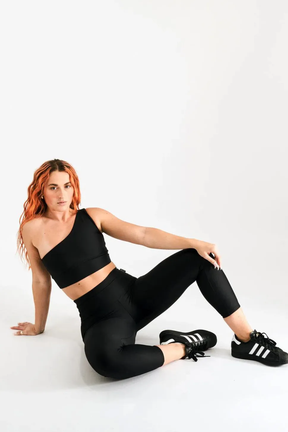 Black Performance - One Shoulder Comfort Crop Top