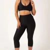 Black Performance - Panel Pocket Extra High Waisted Capri Leggings