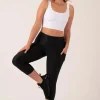 Black Performance - Panel Pocket High Waisted Capri Leggings