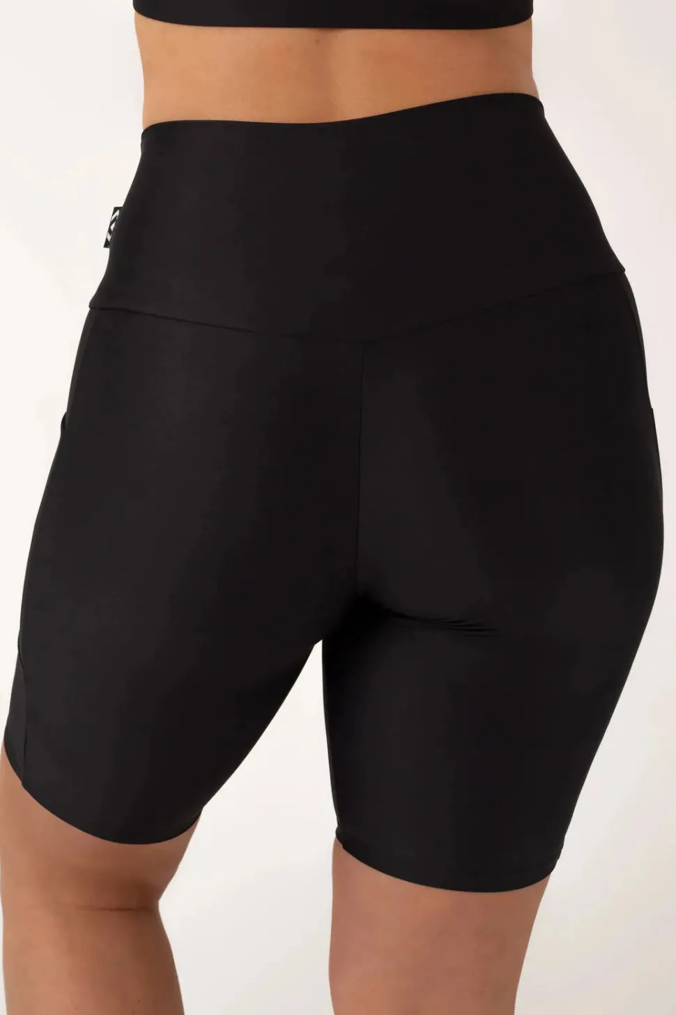 Black Performance - Panel Pocket High Waisted Long Shorts