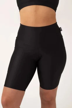 Black Performance - Panel Pocket High Waisted Long Shorts