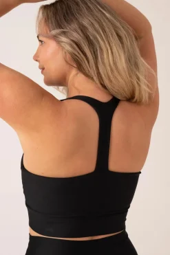 Black Performance - T Back Comfort Crop Top