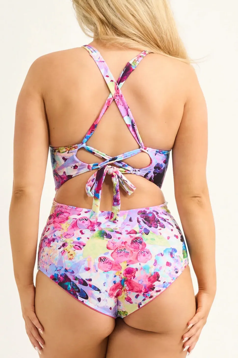 Blessings Silky - Reversible Cross Over One Piece W/ Extra Coverage Bottoms