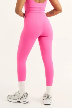 Candy Pink Body Contouring - High Waisted 7/8 Leggings