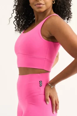 Candy Pink Body Contouring - Scoop Neck Comfort Crop Top