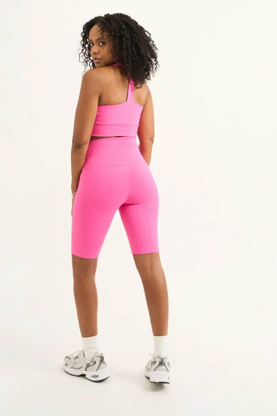 Candy Pink Body Contouring - High Waisted Long Shorts