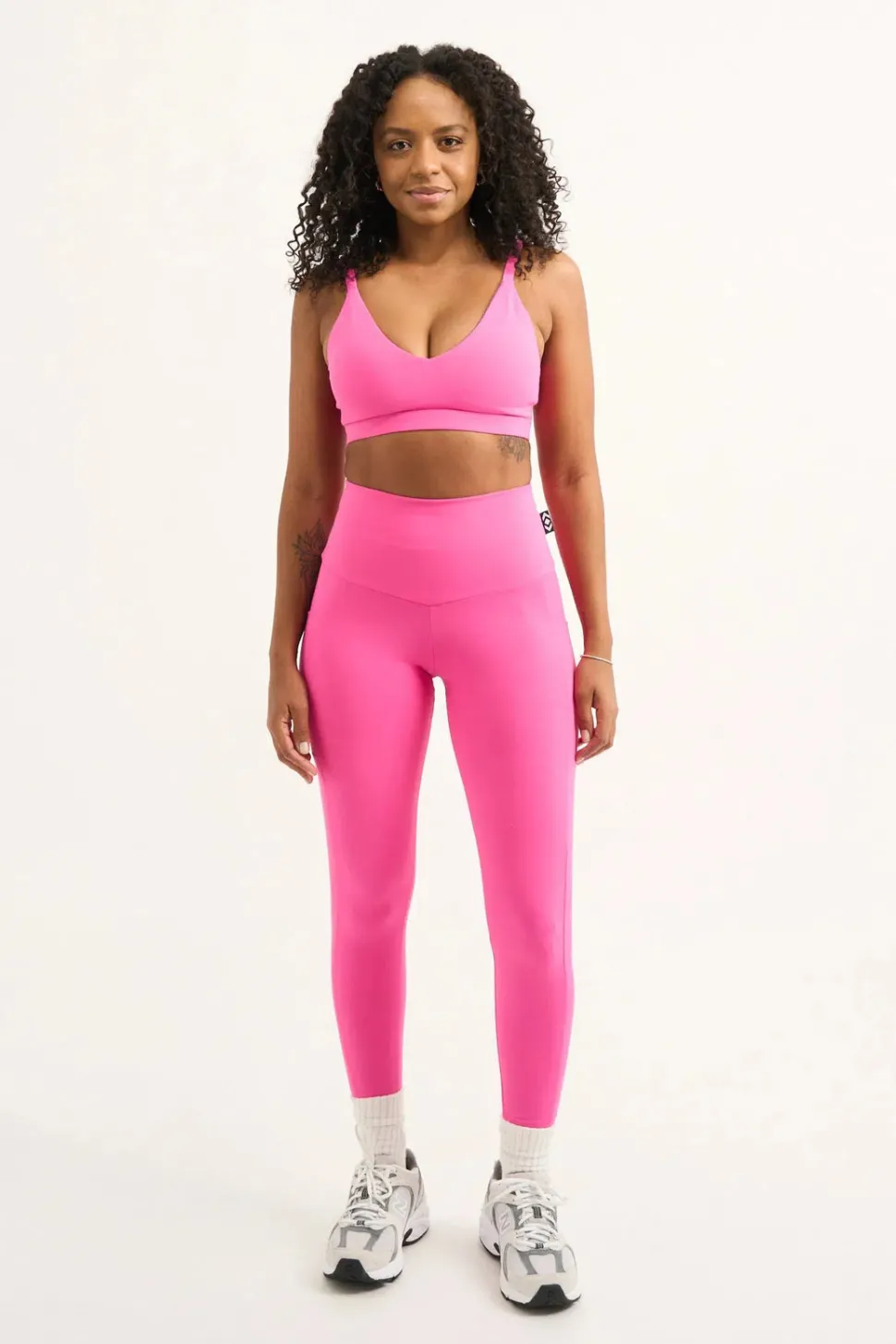 Candy Pink Body Contouring - Panel Pocket High Waisted Leggings