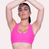 Candy Pink Performance - Deep V Crop