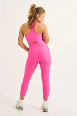 Candy Pink Performance - Extra High Waisted Capri Leggings