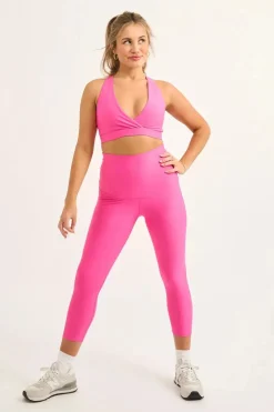 Candy Pink Performance - Extra High Waisted Capri Leggings