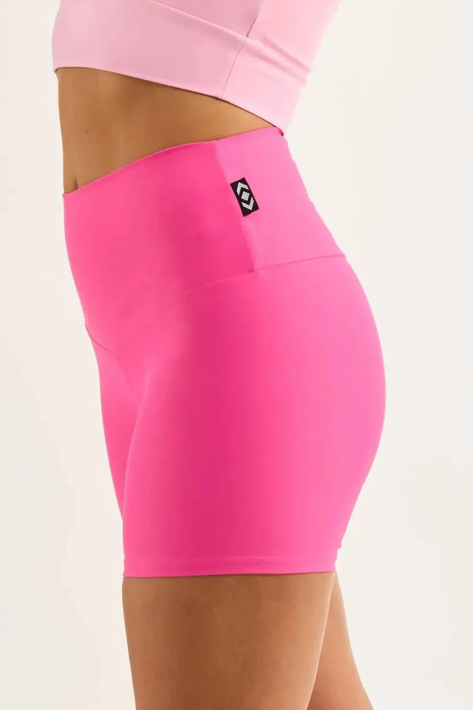 Candy Pink Performance - High Waisted Booty Shorts