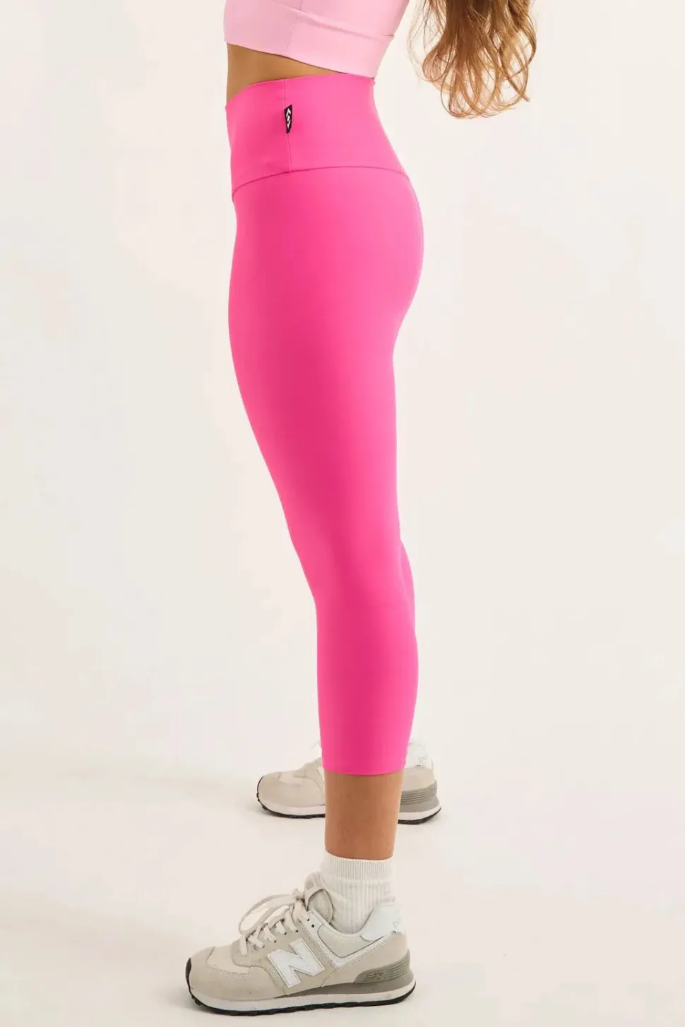 Candy Pink Performance - High Waisted Capri Leggings