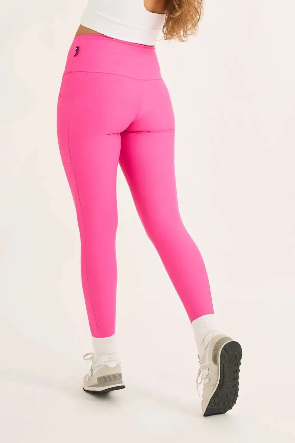 Candy Pink Performance - Panel Pocket High Waisted Leggings