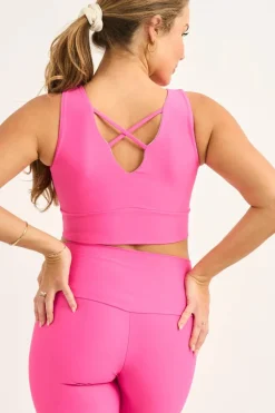 Candy Pink Performance - Reversible Comfort Crop Top
