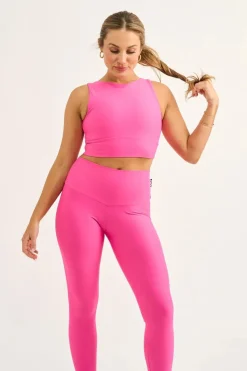 Candy Pink Performance - Reversible Comfort Crop Top