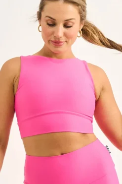 Candy Pink Performance - Reversible Comfort Crop Top