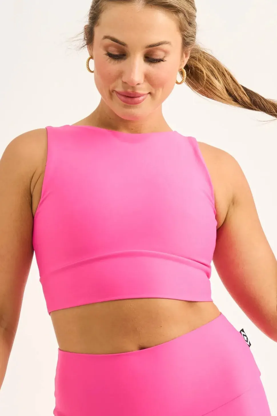 Candy Pink Performance - Reversible Comfort Crop Top