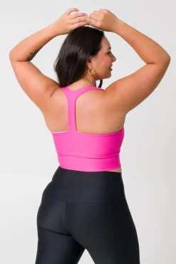 Candy Pink Performance - T Back Comfort Crop Top